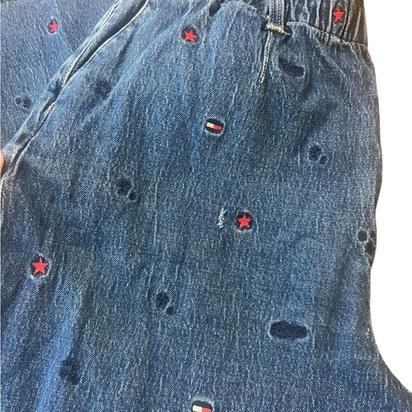Tommy Hilfiger Blue Straight Leg Jeans with Embroidered size 18 - Picture 7 of 14